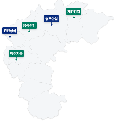 충청북도 지도