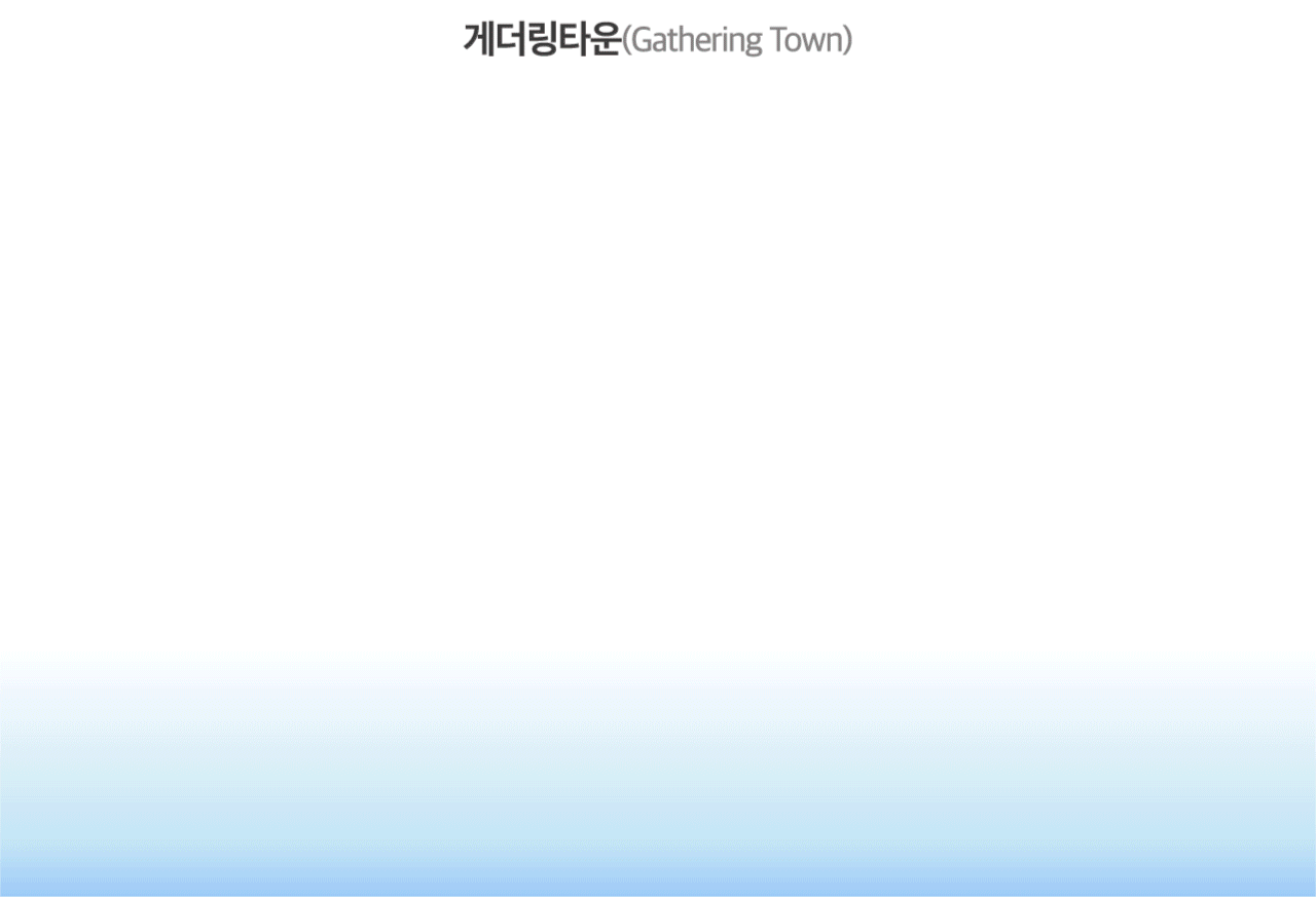 게더링타운(Gathering Town) 젊은 엄마 이미지 “이 동네 엄마들, 교육열이 엄청 높아요.” 젊은 아빠 이미지 “우리 지역에는 전문직에 종사하는 맞벌이 부부가 많죠.”