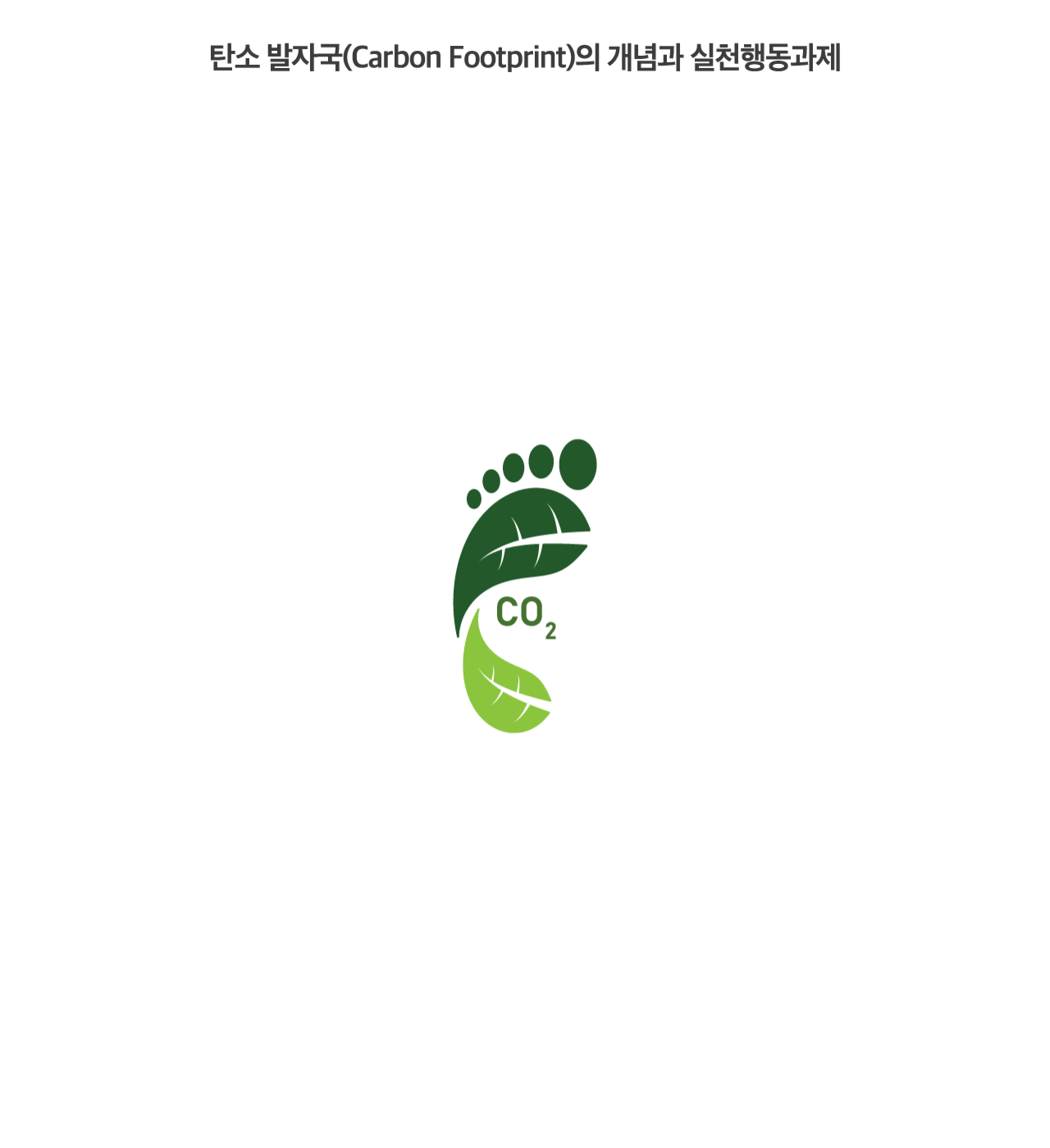 탄소 발자국(Carbon Footprint)의 개념과 실천행동과제 출처 에너지 수요 솔루션 연구 센터(CREDS: Centre fot Research into Energy Demand Solition)