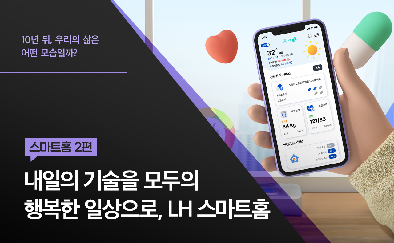 내일의 기술을 모두의 행복한 일상으로, LH 스마트홈